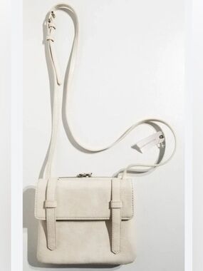 Anthropologie Antik Kraft Cream Crossbody Bag - Structured Flap